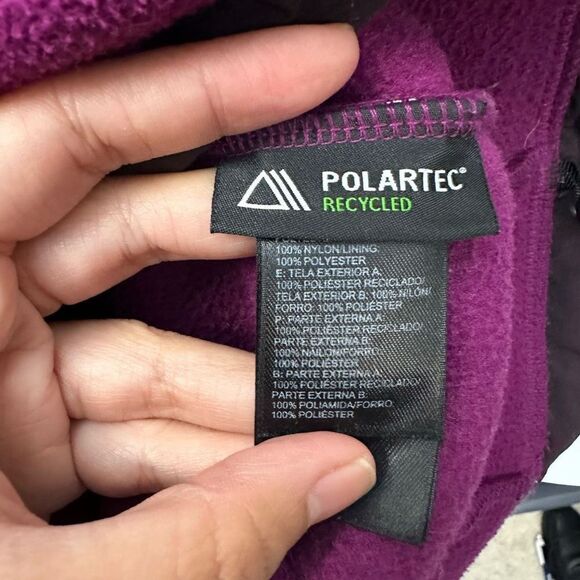 The North Face Women's Full Zip Fleece Jacket, Pink Purple colorblock size small - Picture 7 of 9